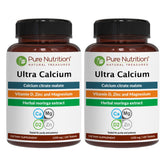 Front view of PURE NUTRITION Ultra Calcium Citrate 1250 mg bottle