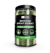 Front view of PURE ORIGINAL INGREDIENTS Broccoli Extract Capsules bottle