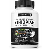 Front view of PURELYNUTRIENT Black Seed Oil Softgels 60 count