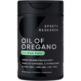 Front view of Sports Research Oregano Oil & Black Cumin Seed Oil Softgels bottle