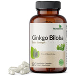 Futurebiotics Ginkgo Biloba 500mg Extra Strength 120 Vegetarian Capsules front view