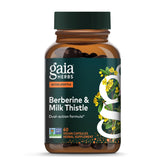 Gaia Herbs Berberine & Milk Thistle capsules front view