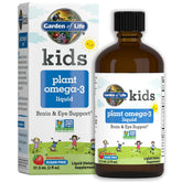 Garden of Life Kids Plant Omega-3 Liquid front view with strawberry flavour