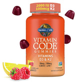 Garden of Life Vitamin Code D3 + K2 Gummies front view packaging
