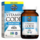 Garden of Life Vitamin Code RAW ONE for Men multivitamin front view