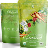 Gardenika Organic Green Tea with Tulsi and Cinnamon front packaging view