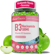 Geeoasis Niacinamide Gummies front view with packaging