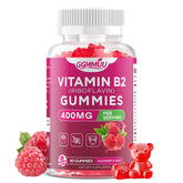 GGMMUU Vitamin B2 gummies front view with raspberry flavour