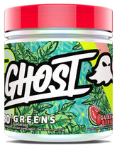 GHOST Greens Guava Berry flavour supplement tub front view
