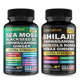 Gi.Da.Culture Shilajit and Sea Moss capsules front view