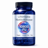 GizmoBox Nattokinase Supplement 10800 FU front view with 60 capsules
