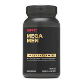GNC Mega Men Multivitamins front view with caplet packaging