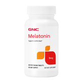 GNC Melatonin 5mg Tablets front view, 60 count