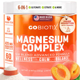 GOBIOTIX Magnesium Complex 6-in-1 Powder Peach Tea front view