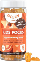 GOJOY NATURALS Kids’ Focus Gummies front view with orange flavour