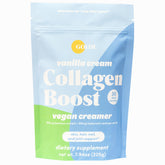 GOLDE Vanilla Cream Collagen support Vegan Creamer front view with packaging