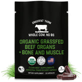 Grassfat Beef Liver Capsules front view with packaging