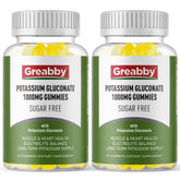 GREABBY Potassium Gluconate Gummies front view, natural lemon flavour