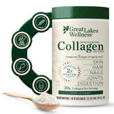 Great Lakes Wellness Collagen Powder 454g front view