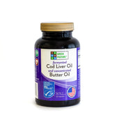 Green Pasture Wild Alaska Cod Liver Oil & Butter Oil Capsules front view