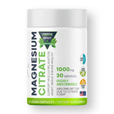 GREEN ROYALTY Magnesium Supplement 1000mg Vegan Capsules front view