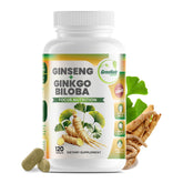 GreeNatr Ginkgo Biloba & Korean Red Ginseng supplement front view