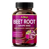 GriMed Beet Root Capsules 180 count front view