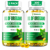 Grovenix Organic Oregano Oil Softgels front view with packaging