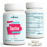 Gyumolics Taurine Supplement 2000mg vegetarian capsules front view