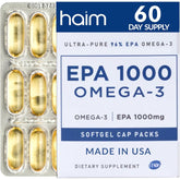 HAIM EPA1000 Fish Oil Supplement front view with packaging