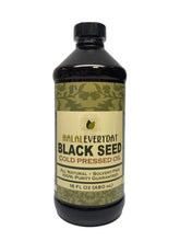 Halaleveryday black seed oil amber glass bottle front view