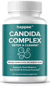 Happee Candida Complex Supplement 60 capsules front view