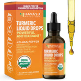 HAVASU NUTRITION Organic Turmeric Liquid Supplement bottle front view