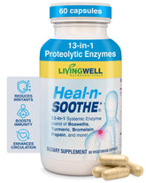 HEAL-N-SOOTHE Turmeric Bromelain Supplement bottle front view