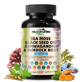 HEALOADING Sea Moss Capsules 350mg front view of the bottle