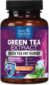 Health Nutrition Naturals Green Tea Extract capsule bottle front view