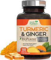 Health Nutrition Naturals Turmeric Curcumin Complex 2200mg front view