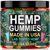 Healthergize Hemp Gummies for Sleep 96 count jar front view