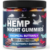 Healthergize Hemp Oil Gummies front view with packaging