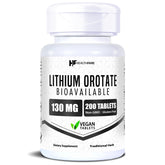 Healthfare Lithium Orotate 200 tablets front view
