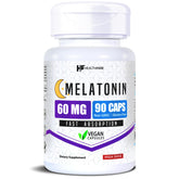 Healthfare Melatonin 60mg 90 vegetarian capsules front view