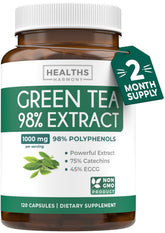 Healths Harmony Green Tea 98% Extract Capsules front view