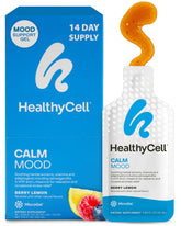 Healthycell 5-HTP MicroGel pack front view with berry lemon flavour