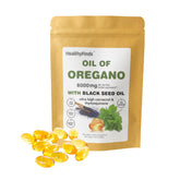 HealthyFinds Oregano Oil & Black Seed Oil Softgels front view