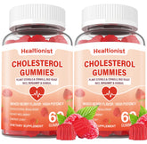Healtionist Cholesterol Gummies front view with packaging