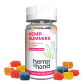 Hemp & Hand Omega 3-6-9 Gummies front view with vibrant colours