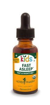 Herb Pharm Kids Fast Asleep herbal extract 1 Fl Oz bottle front view