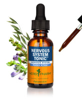 Herb Pharm Nervous System Tonic 28g bottle front view