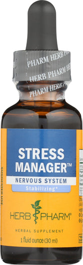 Herb Pharm Stress Manager Herbal Formula bottle front view