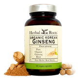 Herbal Roots Ginseng Capsules front view with packaging